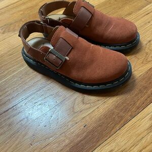 Orange Suede Sandals